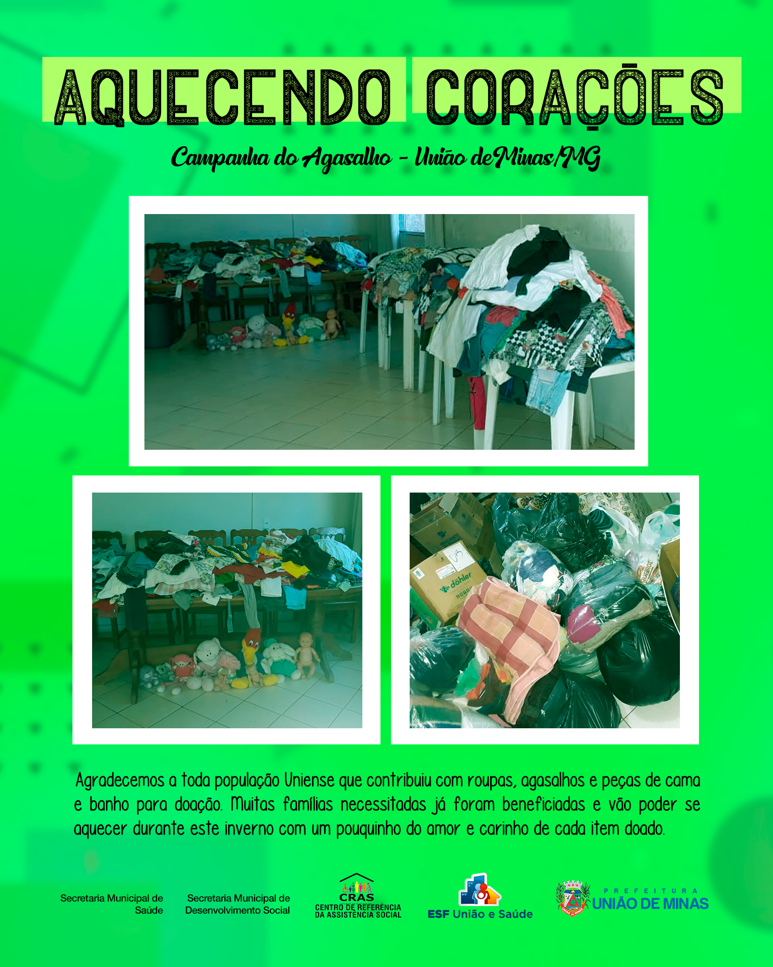 CAMPANHA DO AGASALHO RESULTADO