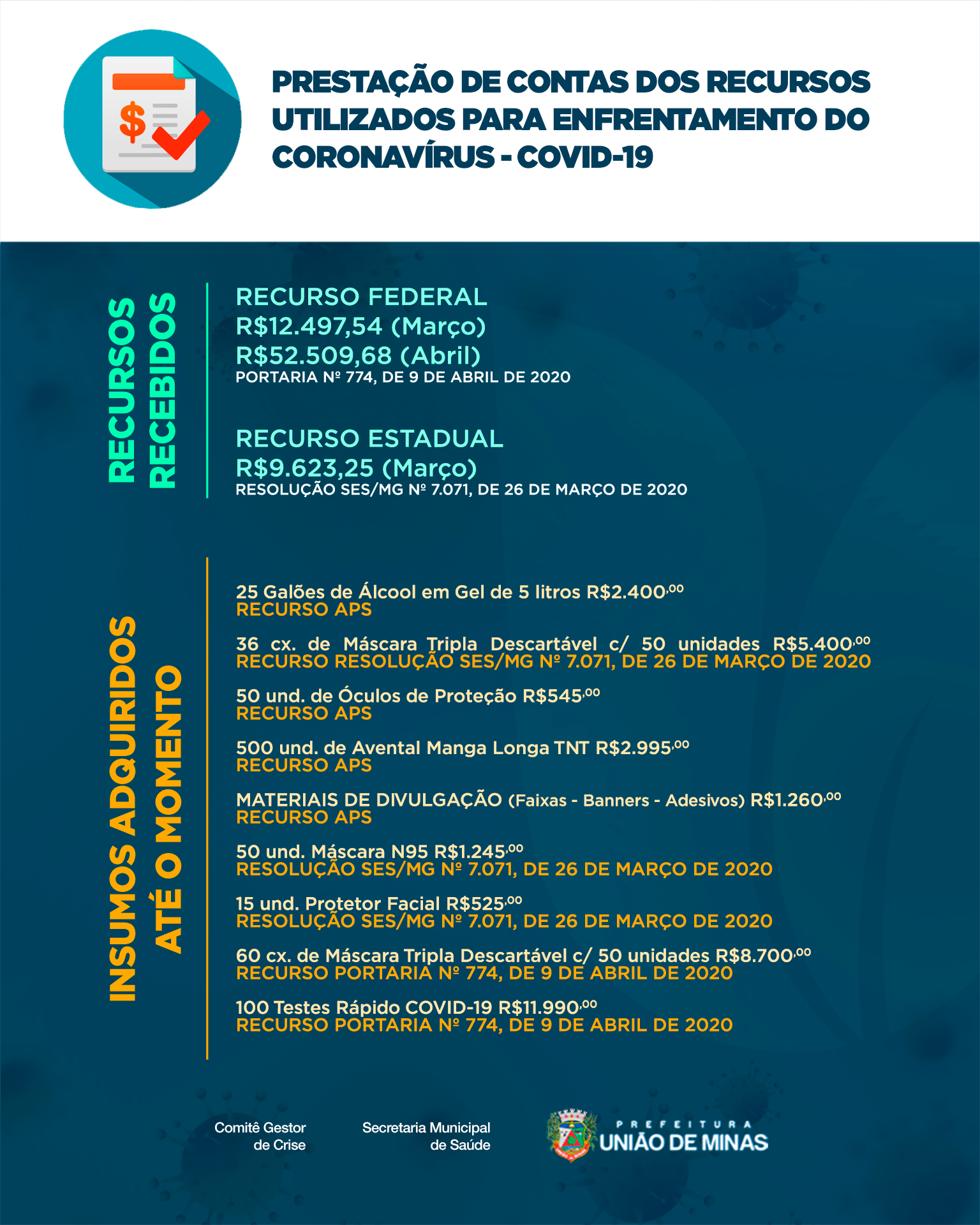 UTILIZAÇÃO DOS RECURSOS COVID-19