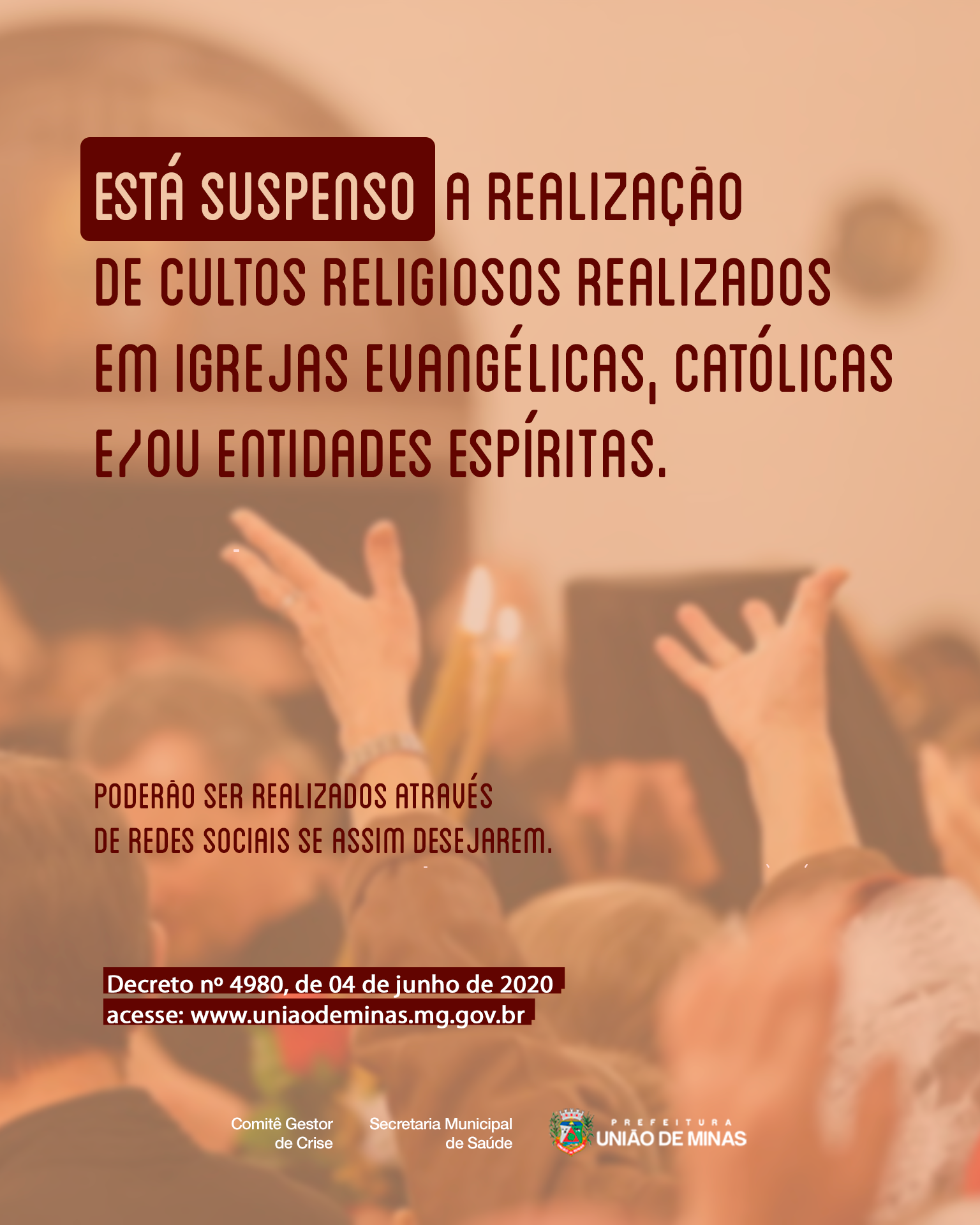 SUSPENDE-SE IGREJAS