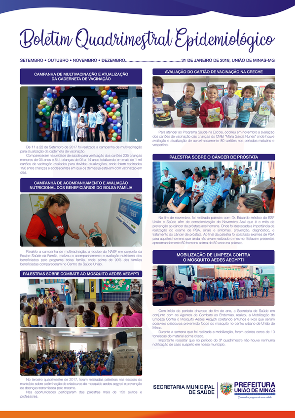 BOLETIM EPIDEMIOLÓGICO QUADRIMESTRAL