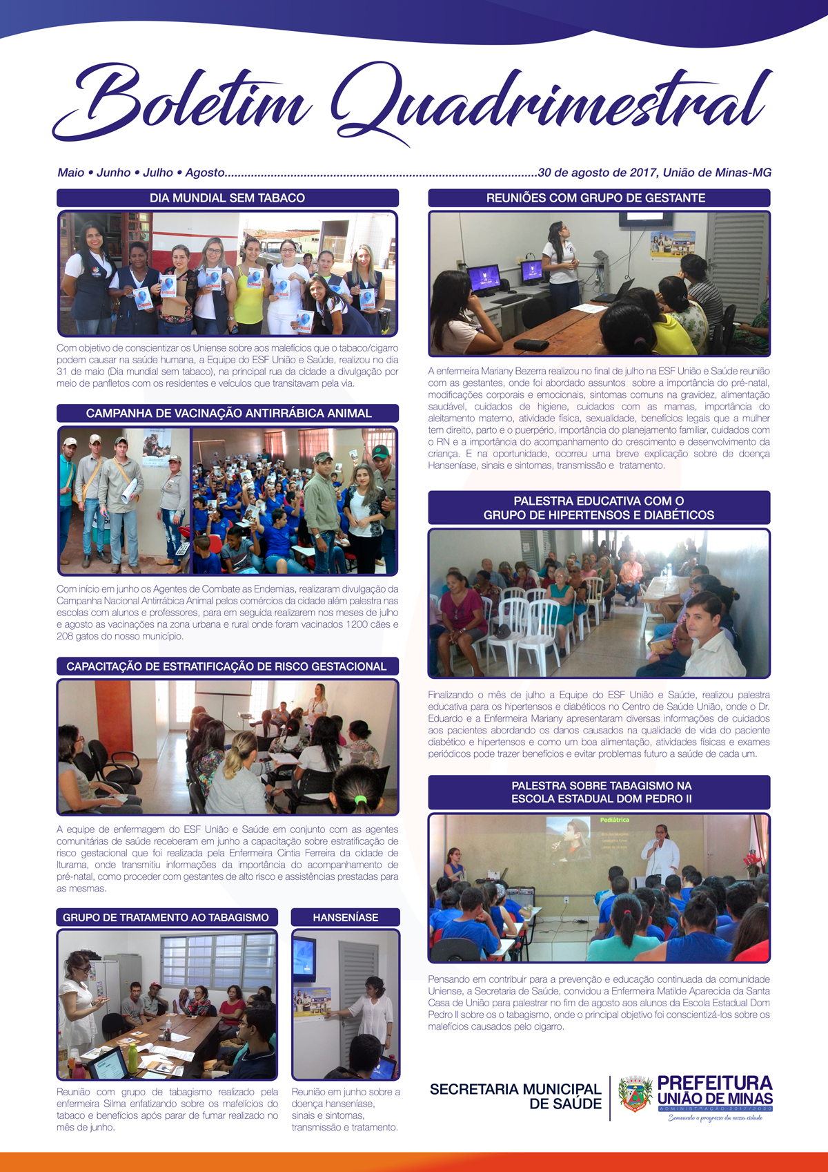 BOLETIM QUADRIMESTRAL SAÚDE
